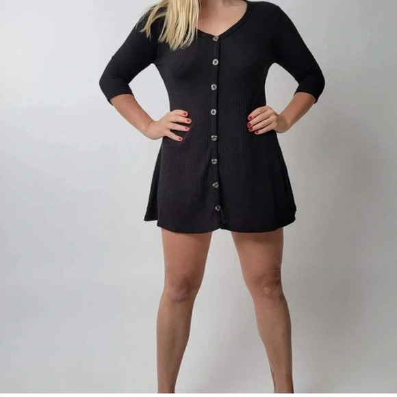 Lulus Waffle Weave Dress - Picture 1 of 10